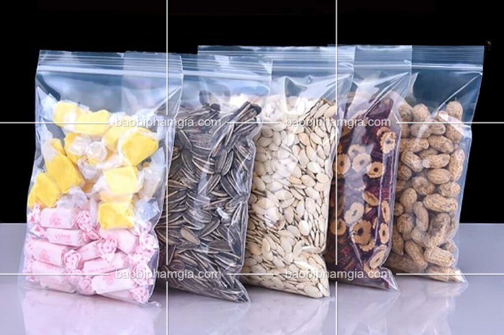 T&uacute;i zip đựng hạt v&agrave; kẹo