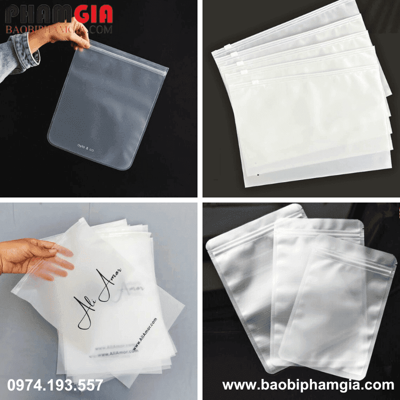 Sản xuất bao bì túi zip lụa mờ tại Phạm Gia