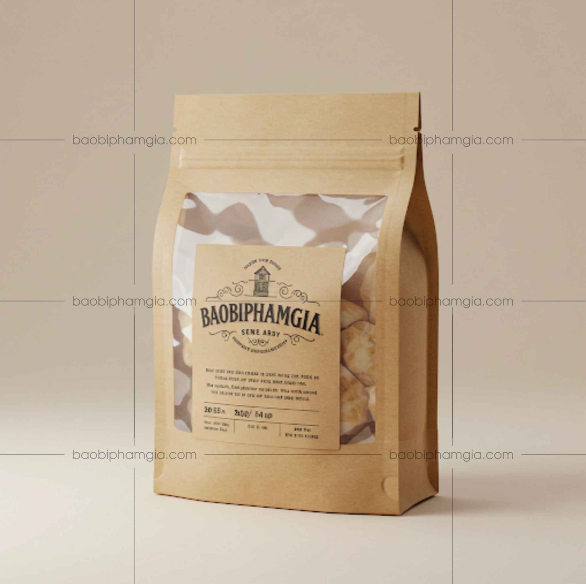 In túi zipper đáy đứng