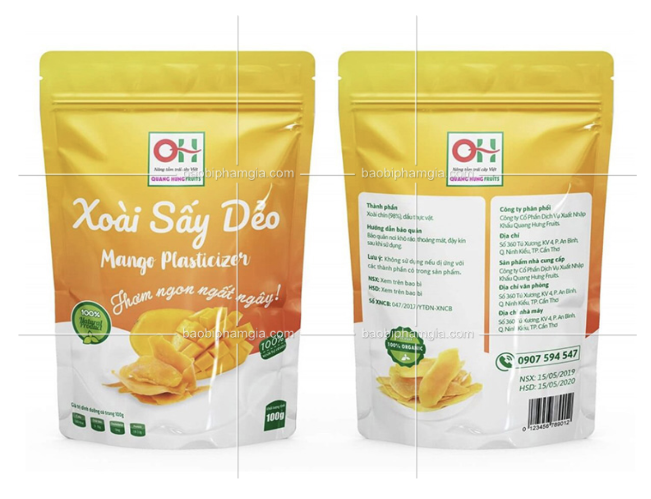 In túi zipper đáy đứng