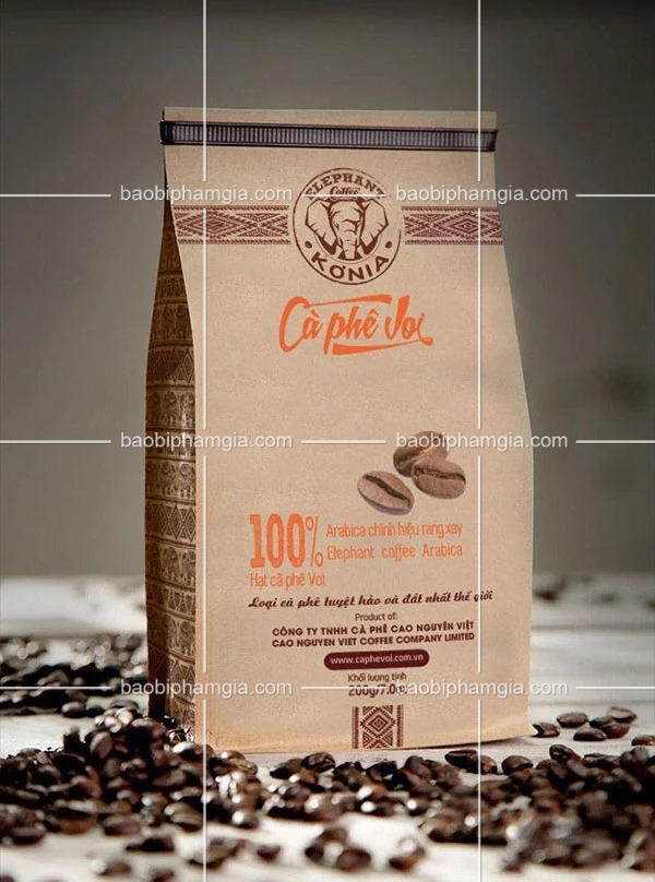 Túi zipper giấy 8 cạnh sang trọng 