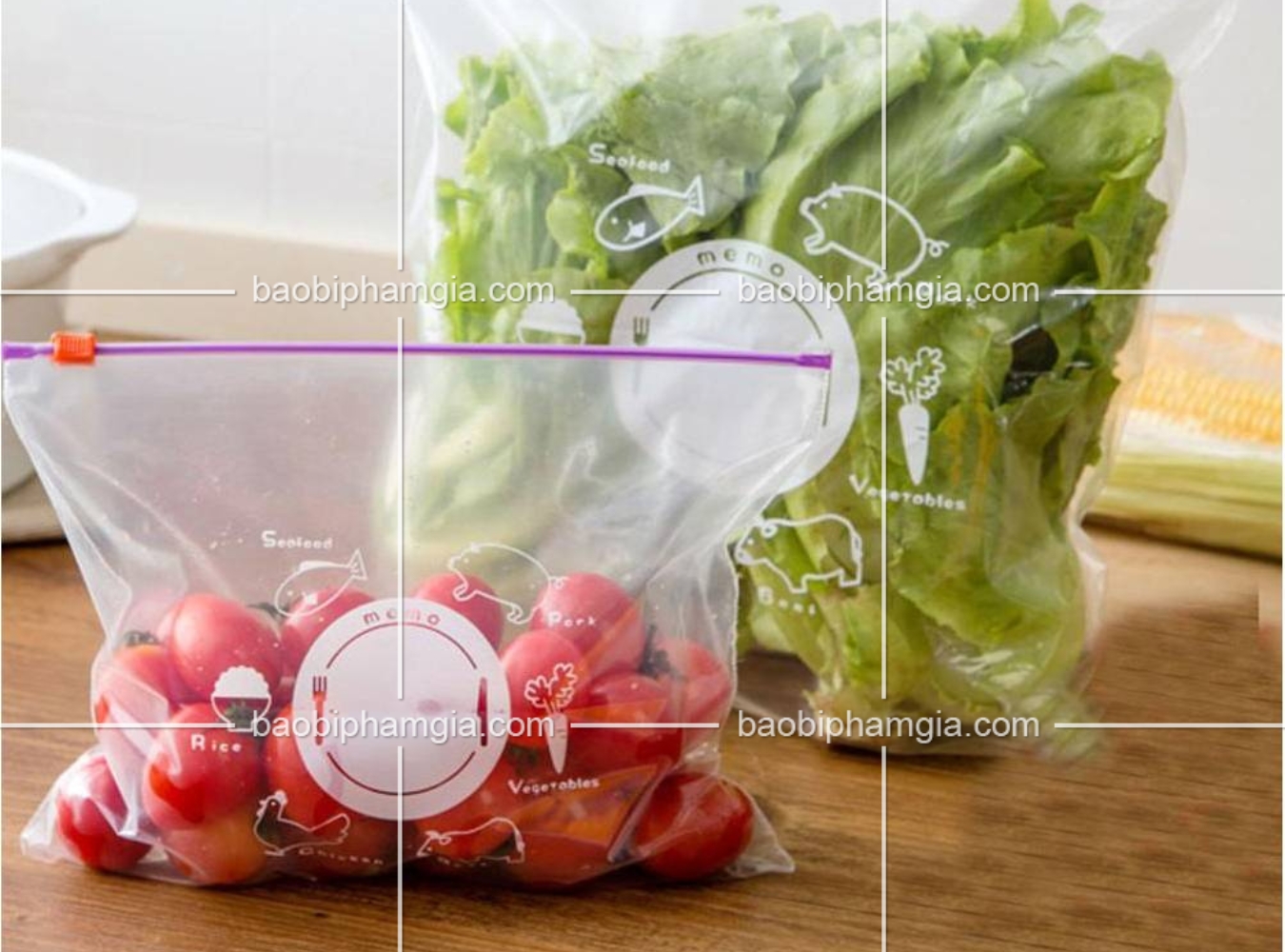 Túi zipper có khóa đựng thực phẩm
