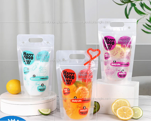 Túi zip đáy đứng đựng đồ uống
