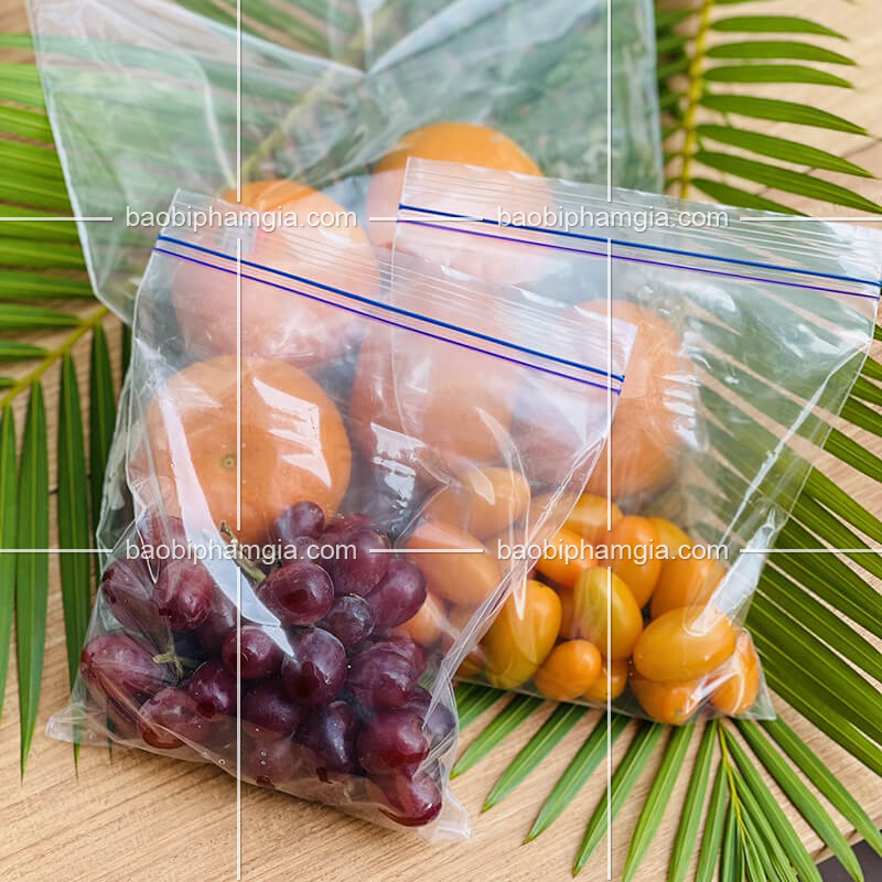 Túi zipper chỉ đỏ, trắng, xanh